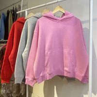 Hoodie Pria 100% Katun, Model Longgar, Kasual untuk Sehari-hari