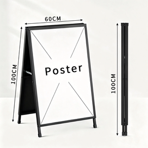 Letrero Metálico con Marco en A, Soporte de Aluminio Portátil para Póster Personalizado, Resistente a los Rayos UV, Impermeable, Marco de 25 mm, Publicidad Duradera - Product Image 3