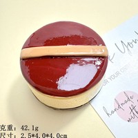 Accessoires de gâteau tiramisu en résine imitation fruits, aimants de réfrigérateur créatifs faits à la main, petits ornements de bureau, motif dessin animé