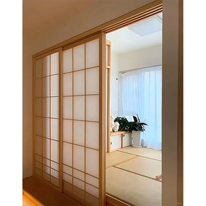 Elegantes puertas corredizas japonesas con infusión de papel para divisores decorativos de sala de estar - Product Image 1