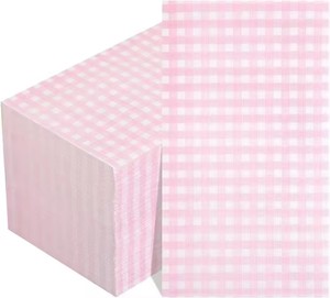 Karierte Bedruckte Handgefertigte Einweg-Papierservietten für Sommer-Picknick, Grillen, Camping, Hochzeit und Tischdekoration - Product Image 4