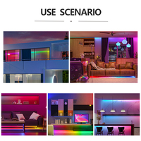 Bande LED COB RGBIC RGBW 12/24V 24V adressable RGB RGBW Contrôle segmenté synchronisé à la musique Bande LED COB Tira