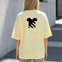 T-shirt à épaules tombantes pour femme, style streetwear, en coton uni, coupe longue et ample, oversize