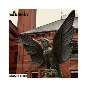 Waverly große moderne Outdoor-Amerikanische Adler-Statue hochwertiges individualisiertes Design Handguss Bronze-Adlerstatuen Skulptur zu verkaufen