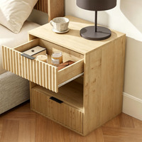 Table de Chevet Moderne Minimaliste avec Rangement en MDF, Design sur Pied pour Petits Appartements, Vente Directe Usine Transfrontalière