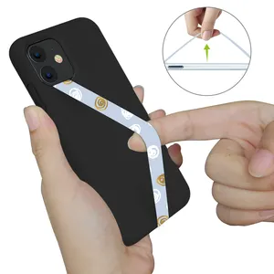 Personalize logotipo suporte de celular, silicone para aperto de celular alça de dedo suporte de telefone para todos os casos de telefone
