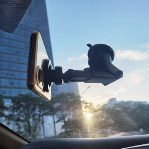 Support de téléphone magnétique à ventouse flexible télescopique avec rotation à 360° pour tableau de bord de voiture, pare-brise, téléphones de 4 à 7 pouces - Product Image 4