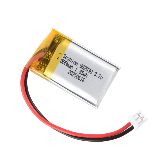 Soshine Lipo 902030 Rechargeable Battery 500mAh 3.7V Lithium Polymer Batteries li-ion battery