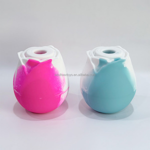 Dubbele Kleur Rozen Speelgoed <span class=keywords><strong>USA</strong></span> 10 Zuigmodi Gekleurde Rozen Vibrator Volwassen Clitoris Stimulerende Rozen Seks Speelgoed - Product Image 2