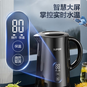 กาต้มน้ำไฟฟ้าซูปอร์ 1.5 ลิตร สแตนเลส ควบคุมอุณหภูมิได้ ไร้สาย ใช้ในบ้าน - Product Image 3