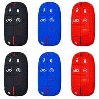 Étui de clé en silicone à texture nid d'abeille avec 4+1 boutons, compatible avec Jeep Cherokee/Compass/Grand Cherokee/Grand Commander