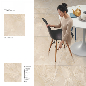 Grey Marble 2x2feet Glossy Porcelain Tiles Digital Glazed Modern Interior Floor <b>Wall</b> Design - Product Image 6