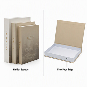 Ensemble de boîtes de rangement pour cadres photo et livres avec logo personnalisé, en carton rigide, matériaux recyclés, pour la décoration de la maison et l'emballage cadeau - Product Image 2