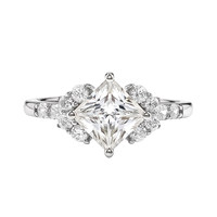 Bague scintillante en argent S925 avec moissanite D, style Princesse, Niche, Haut de gamme, Tendance, Bijou de fiançailles, Cadeau