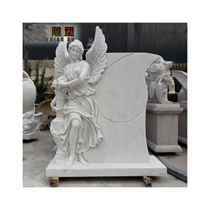 Personalizzato moderno stile europeo in granito pietra tombale in marmo angelo lapidi monumenti per uso cimitero tombe commemorative personalizzate - Product Image 4