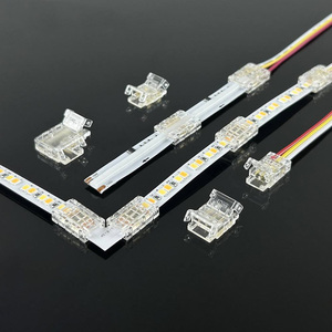 Wholesale 3 Pin Solderless COB LED <b>Strip</b> Connector Dual Color Low Voltage PC Material Corner Splice Adapter for 8mm 10mm No Dark - Product Image 4