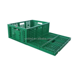 Plastic folding crate stacking basket for vegetables and fruits