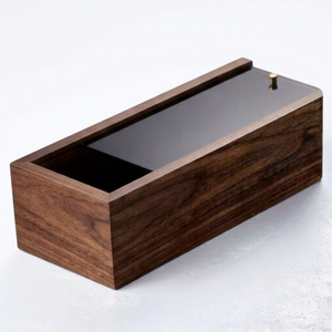 Walnut Wood <b>Storage</b> <b>Box</b> Sliding <b>Lid</b> Display Organizer Rectangular Wooden Bin Custom Gift Packaging <b>Box</b> Customised Size Shape 5kg - Product Image 1