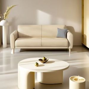 Sofá de Cuero Genuino Mibo Furniture de Tres Plazas, Estilo Nórdico Minimalista para Sala de Estar u Oficina - Product Image 3