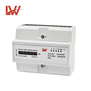 Din Rail 400V 3 giai đoạn 4 dây năng lượng mét Điện năng tiêu thụ Màn hình kWh mét Ampe kế 50Hz 60Hz <span class=keywords><strong>LCD</strong></span> - Product Image 3