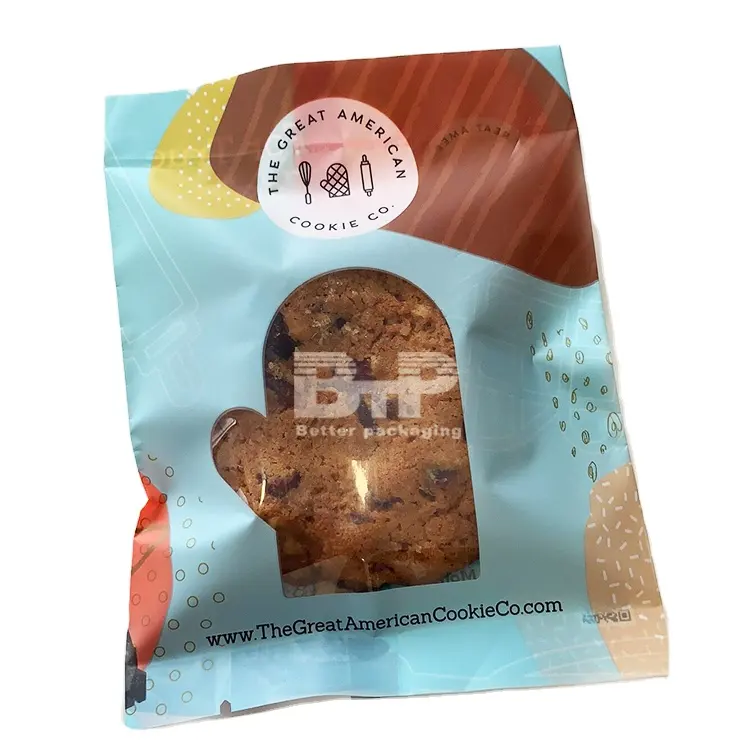 OEM özelleştirilmiş çerez çanta plastik ambalaj gıda parçalı paketleme çantası nem geçirmez aperatif yiyecek için bakkal mylar çanta
