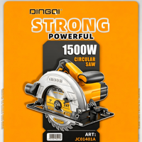 Scie circulaire électrique DINGQI 1500W |   Outil de coupe du bois de 7 pouces 0-45 °   Moteur à grande vitesse et à biseau pour la menuiserie, la rénovation et la construction