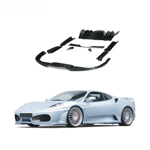 Kit carrosserie en fibre de carbone BTC pour <span class=keywords><strong>Ferrari</strong></span> F430, style <span class=keywords><strong>Hamann</strong></span> modifié, lèvre avant, diffuseur arrière, jupes latérales, spoiler, pièces de tuning aérodynamique - Product Image 2