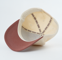 Matériau en coton Broderie de haute qualité Patch personnalisé bicolore Logo Chapeau Casquettes de baseball structurées à 5 panneaux.