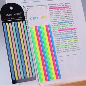 สติกเกอร์ไฮไลท์แบบแถบสีมาการอง 4 แบบ 160 ชิ้น/แพ็ค สติกเกอร์ติดเองสำหรับทำเครื่องหมายในพระคัมภีร์ หรือใช้จดบันทึก - Product Image 4