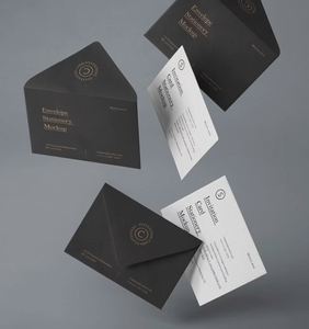 Sobre de Papel Negro Pequeño Personalizado, con Estampado Plateado, para Regalo, Sobre Pequeño Personalizado para Monedas - Product Image 2