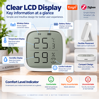 Capteur de température et d'humidité intelligent LH-331 Tuya Zigbee, thermomètre hygromètre LCD pour la domotique, moniteur de climat intérieur