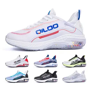 QILOO OEM ODM כחול נעלי ריצה סיטונאי אופנה עקב גבוה שרוכים מגפי סנדל ריצה נעלי קלות משקל לגברים