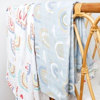 Vente en gros Couverture en coton bambou pour tout-petits garçons filles Couverture d'emmaillotage en gaze double Couverture en coton pour bébé Serviettes de bain