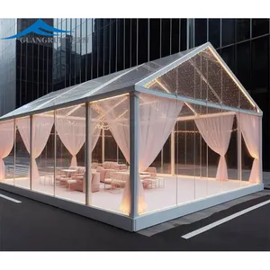 Modern Large White Wedding Tent New Fashionable Clear Glass Events Marquee For Outdoor Trade Shows And Parties