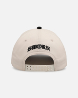 Gorra de Béisbol Bordada con Ángeles Góticos en Dos Tonos - Beige y Negro