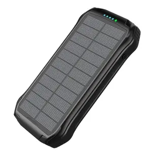 Cargador inalámbrico Solar de 16000 Mah PD20W Carga rápida 10W Carga inalámbrica Panel solar de energía solar de plástico Onda sinusoidal pura de iones de litio