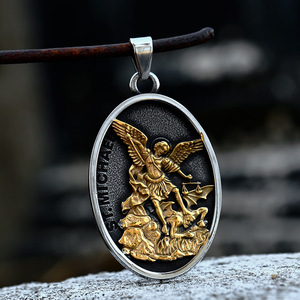 SS8-782P 2024 nouvelle conception spéciale Saint Michael pendentif Style religieux archanges chrétiens pendentif bijoux de mode - Product Image 1