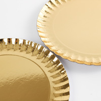 Assiettes jetables en carton gris épais de la série Laser Gold pour barbecue moyen-oriental, style moderne minimaliste, origine Zhejiang
