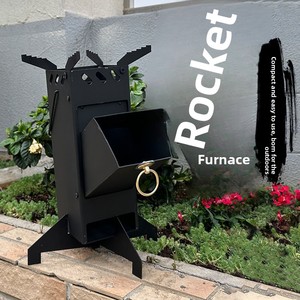 Réchaud à bois Rocket pliable et portable en acier, avec déflecteur multi-vent épaissi, simple et manuel, pour le <span class=keywords><strong>camping</strong></span> et le terrain - Product Image 2