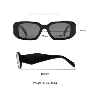 2025 Fashion Luxury Designer Black Shades <b>Square</b> Custom Logo UV400 <b>Sunglasses</b> Small <b>Frame</b> Unisex Adults - Product Image 2