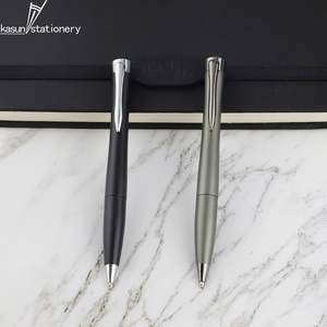 Bolígrafos de punta redonda grises con forma de embudo, novedosos y de alta gama 2023, bolígrafo metálico creativo tipo Parker para oficina - Product Image 1