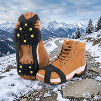 Crampons à glace pour chaussures avec chaînes de traction robustes pour la randonnée hivernale, l'escalade et les bottes d'extérieur