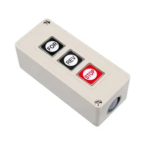 CNTD Industrial Surface Mounting CPB-3 Pushbutton Switch 3A 250VAC Red Black Button LED Light Source 22mm Mounting Hole