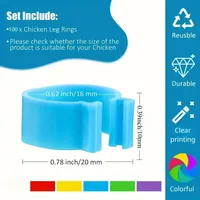 16mm Takmalı Evcil Hayvan Bacak Bantları Plastik Kümes Hayvanları Ayak Halkaları Evcil Hayvan Tavuğu Evcil Hayvan Ördeği Evcil Hayvan Kazı için Tanımlama Etiketleri