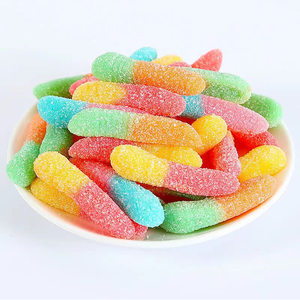 Bonbons Gommeux Aigres Vers Halal en Gros, Bonbons Mous en Gelée - Product Image 2