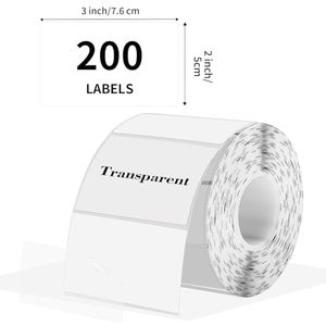 Customized Transparent <b>Sticker</b> Packaging Label Identification Tag Direct Thermal Barcode Shipping Mailing Roll Adhesive clear - Product Image 2