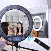 Selfie Stick Ring Lights lampe annulaire pour appareil photo 21 pouces Led lumière photographique avec support de téléphone lampes de Studio trépied pour streaming en direct