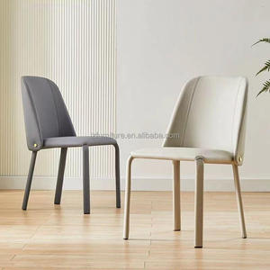 Sillas de Cocina Modernas, Cómodas y Duraderas, Tapizadas en Tela Personalizada o Cuero Sintético, con Respaldo Curvo, para Comedor - Product Image 4