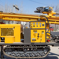Foreuse hydraulique sur chenilles HarKon 380m pour forage de puits d'eau en roche dure, moteur diesel, pompe de forage pneumatique DTH, 2700KG