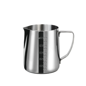 <b>Latte</b> Art <b>Cup</b> Stainless Steel Milk Frothing <b>Cup</b> With Graduations For Coffee Making Durable Cylinder Shape - Product Image 2